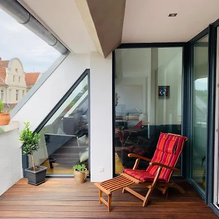 Ferienwohnung Exklusives Penthouse im ehemaligen Bunker Hannover Exterior foto
